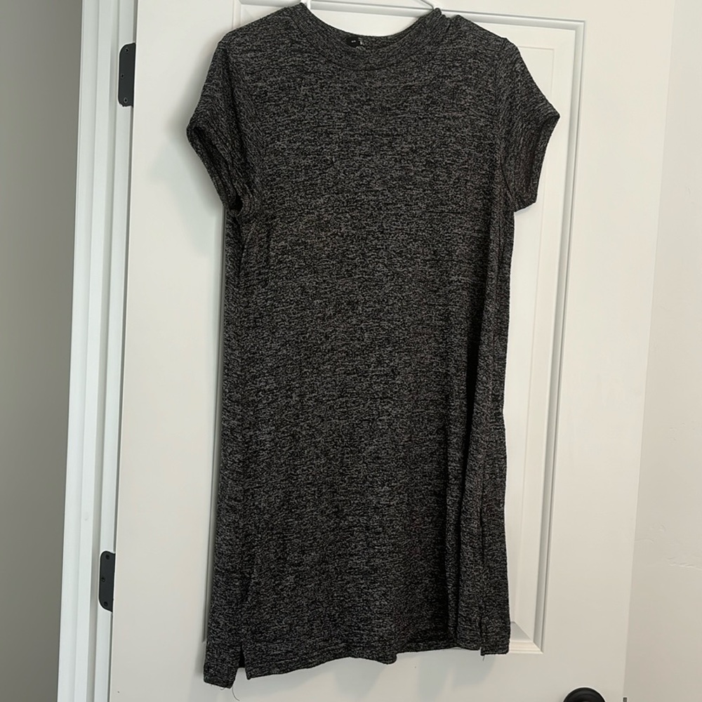 GREY COTTON ON SHORT DRESS